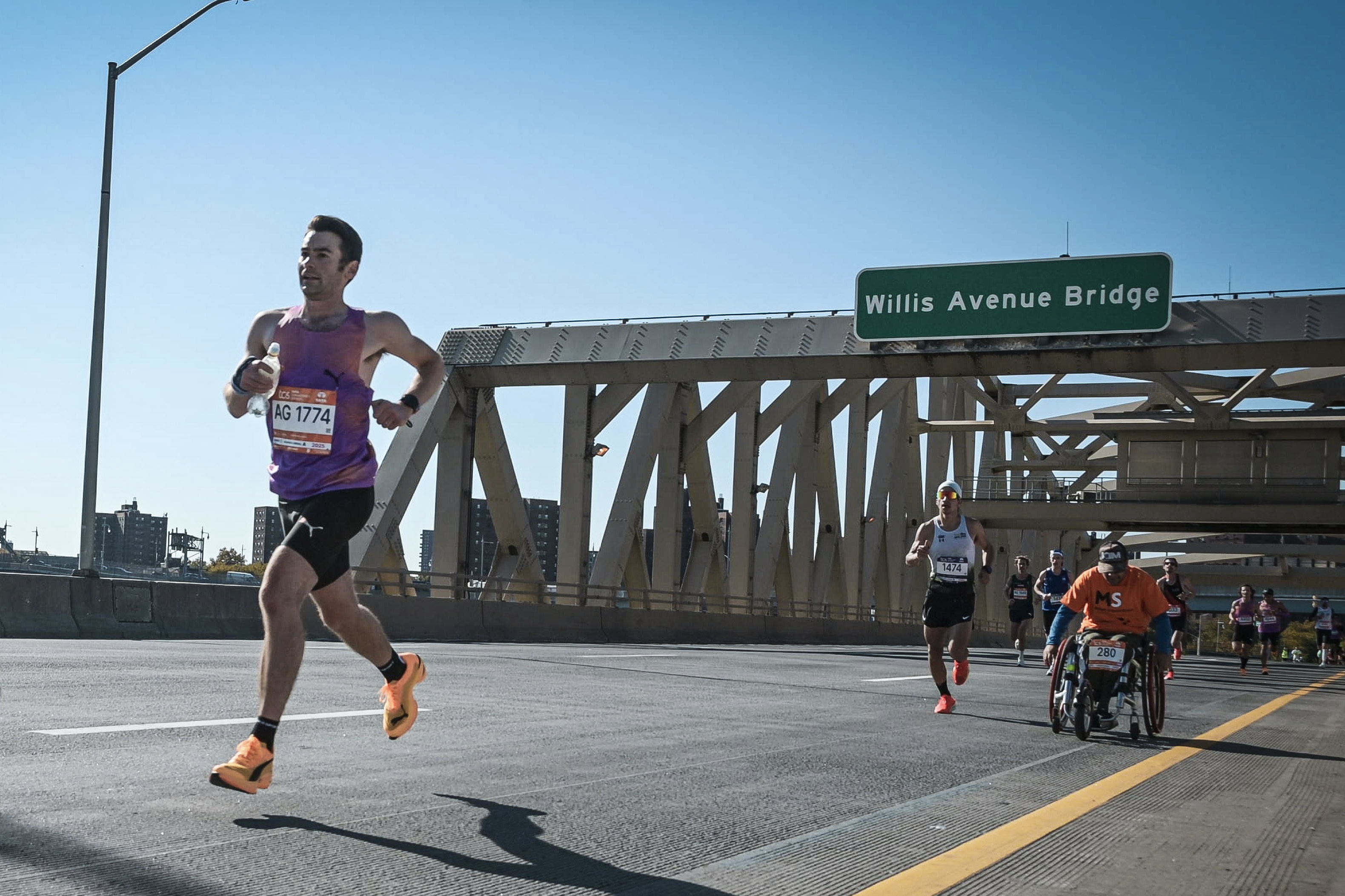Nick Weston representing Puma at New York Marathon 2025