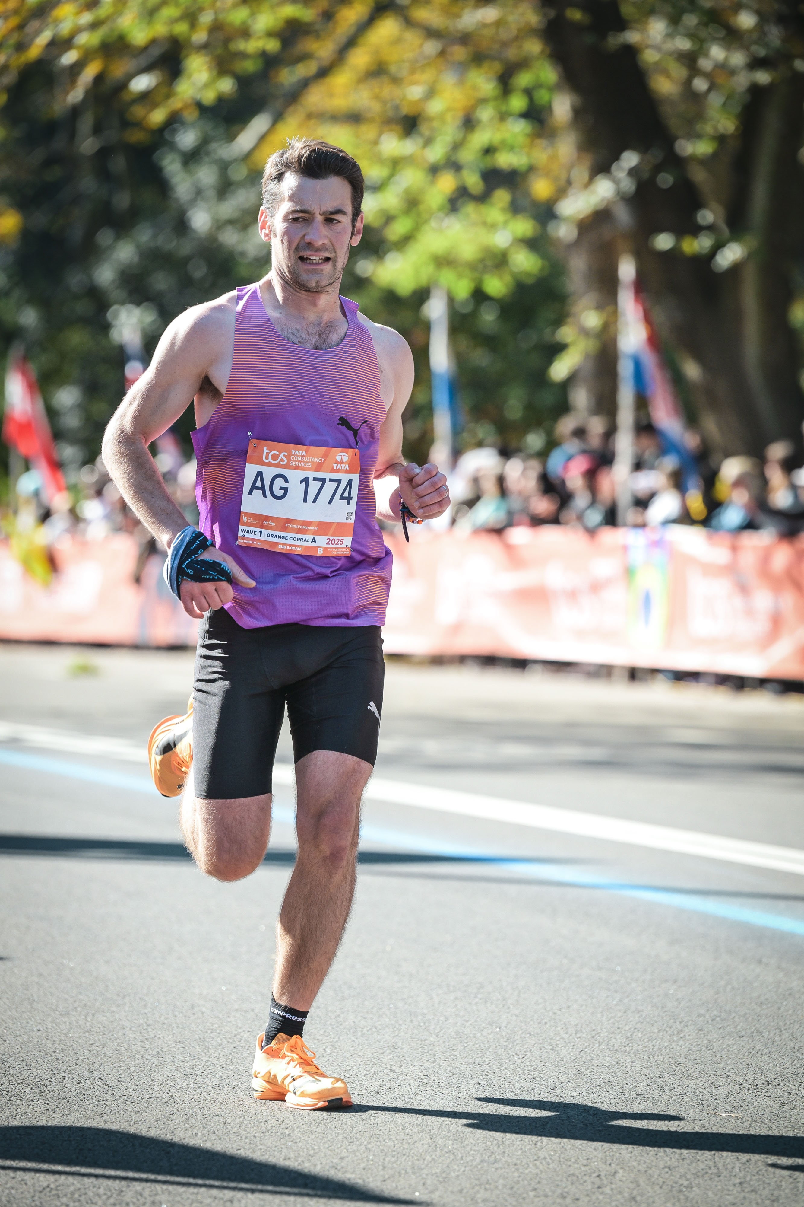 Nick Weston in the closing stages of New York Marathon