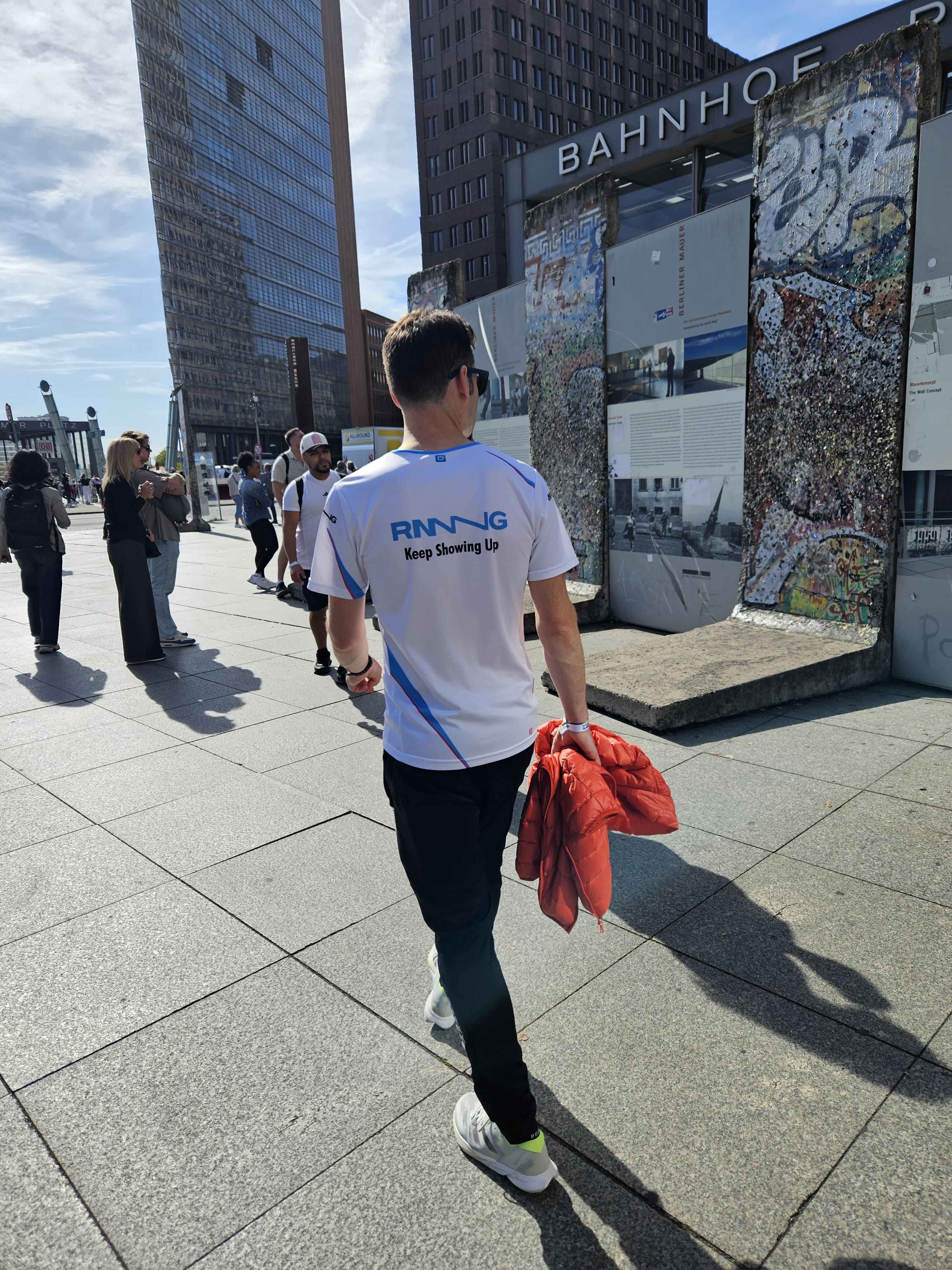 Relaxing in Berlin before the marathon, taking in the historical sites such as the Berlin Wall